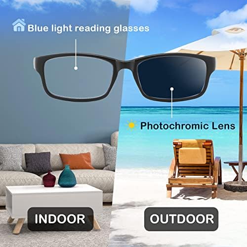 Wide Reading Glasses Blue Light Computer Reader Designer Sport Cheater Large Head Frame Photochromic Tinted Eyeglass