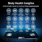 Active Era Digital Bathroom Bluetooth Scales Weight and Body Fat - Fit Track Scale Calculates BMI, Body Fat Percentage, Muscle Mass - Apple Health, Google Fit & Fitbit Compatibility (Black)