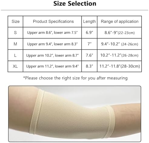 PICC Nursing Sleeve Cast Protector PICC Line Cover for Upper and Lower Arm,Ultra-Soft Breathable,Weight: 88-210 Pounds (Beige, M)