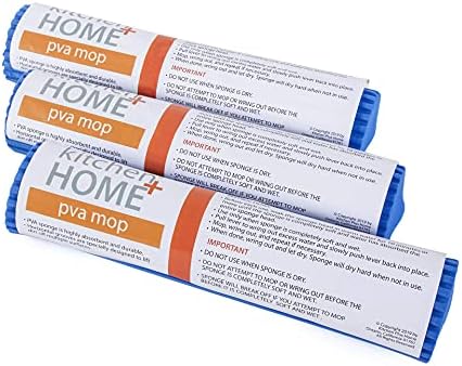 Kitchen + Home PVA Sponge Roller Mop Head Refills - 3 Pack