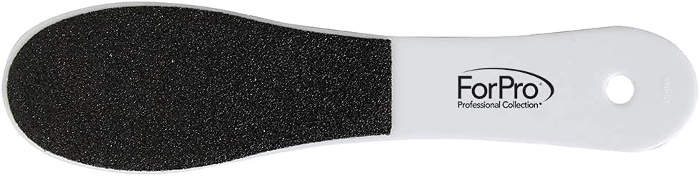 ForPro Professional Collection One ‘N Done Pedi File, Disposable Pedicure File for Feet & Heels, Double-Sided, Black 60/White 180 Grit, 9.5” L, 12-Count