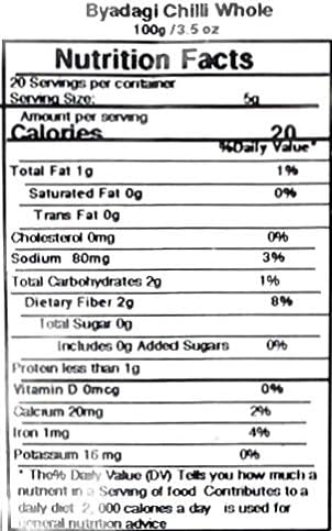 Asian Kitchen (By Rani Brand) Byadagi Chilli Whole, Indian Chilli 3.5oz (100g) ~ All Natural | Vegan | Gluten Friendly | NON-GMO | Indian Origin