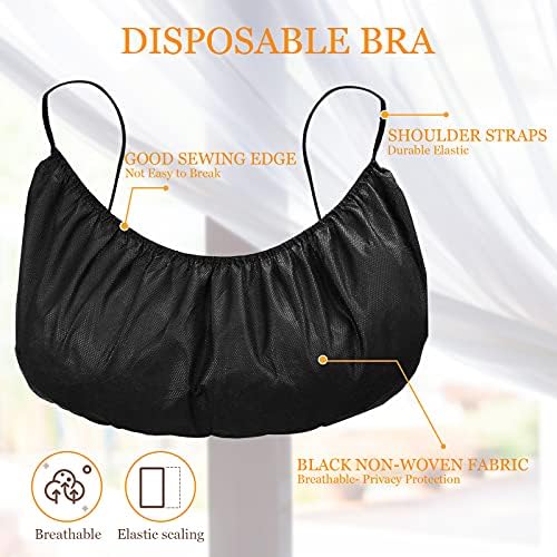 Geyoga 100 Pcs Disposable Bra for Women Nonwoven Underwear Spa Tops Individually Packed for Massage Tanning Salon