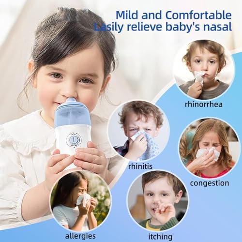 Electric Nasal Spray Irrigator ,Nasal Irrigation System for Kids with Automatic Waste Collection Function,to Relieve Runny Nosestuffiness,and Itching in The Nasal Sinuses