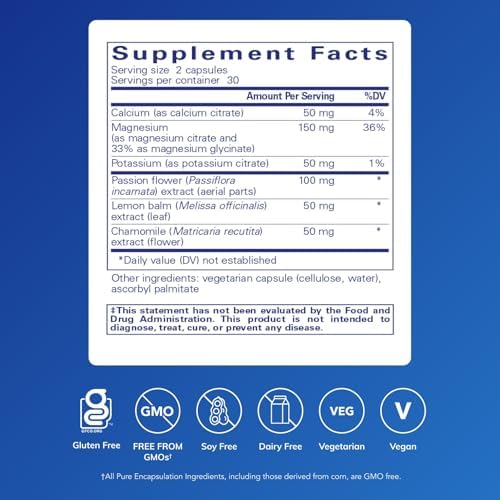 Pure Encapsulations Muscle Cramp/Tension Formula | Hypoallergenic Supplement to Reduce Occasional Muscle Cramps/Tension and Promote Relaxation | 60 Capsules
