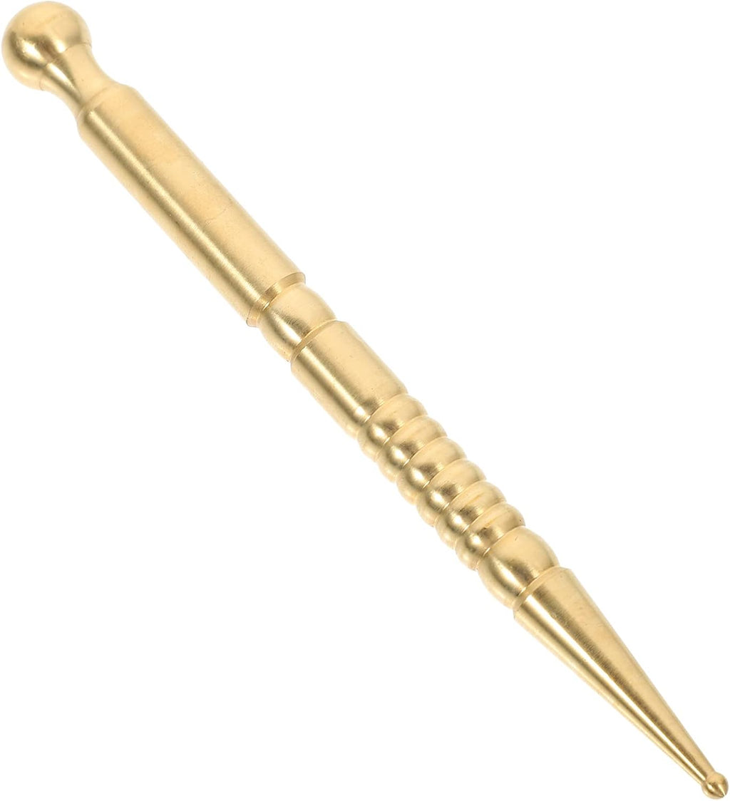 Healeved Brass Acupoint Tool for Trigger Point Massage Acupressure Pen for Muscle Relief and Improved Circulation Portable Massage Hand Tool Acupressure Stick