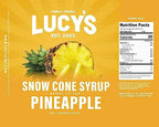 Lucy's Family Owned - Shaved Ice Snow Cone Syrup, Pineapple - 1 Gallon (128oz.)