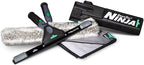 Unger Commercial ErgoTec Advanced Window Cleaning Ninja Kit 4-in-1 – Squeegee, Scrubber, Tool Holder, Microfiber Cloth – Professional Indoor/Outdoor Window Cleaning Equipment, WNK12