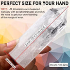CASMON Large Healing Crystal Wands 3.9"-4.3"(10-11cm), Natural Clear Quartz Obelisk Crystal Tower Stone, 6 Faceted Single Healing Crystal Point for Reiki Chakra Meditation Therapy (1PC)