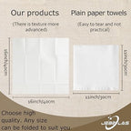 JEBBLAS Disposable Cloth Like Napkins, Built-in Flatware Pocket, Wedding Party Linen Feel White Napkin, Prefolded for Silverware,150 Count (150 Pack)