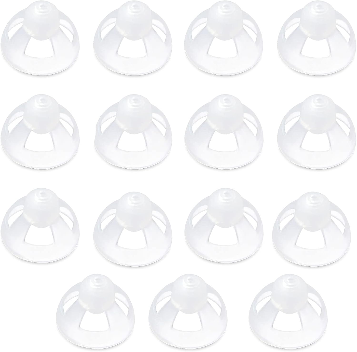 Transparent Soft Silicone Hearing Amplifier Dome Open Ear Tip Ear Plugs Earbuds 15PCS 12mm