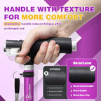 BeneCane Walking Cane for Women Folding Cane for Men with Two Led Lights Quad Cane with Stable Base Lightweight and Adjustable Walking Stick