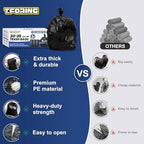 30-35 Gallon Trash Bags Heavy Duty 1.5 Mil - 35" x 37" 100 Count Large Black Garbage Bags 30+ Gallon Strong Plastic Trash Can Liners for Home Kitchen Commercial Lawn and Leaf