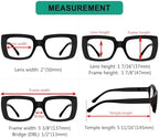 Eyekepper 5 Pack Ladies Reading Glasses - Stylish Oversized Square Readers for Women +1.25