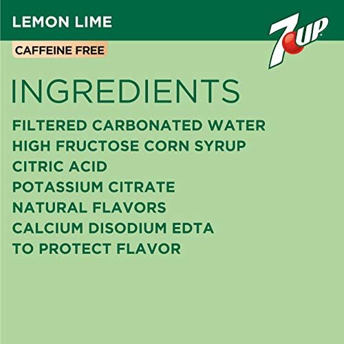 7UP Lemon Lime Soda, Naturally Flavored and Caffeine Free, 12 fl. oz. Cans, 12 Pack (Pack of 2)