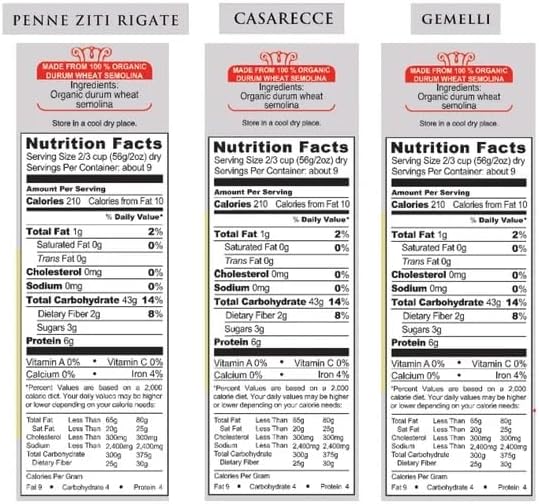 Garofalo Organic Pasta, Variety Pack, Gemelli/Twins, Casarecce/Homemade, Penne Ziti Rigate 17.6 oz,