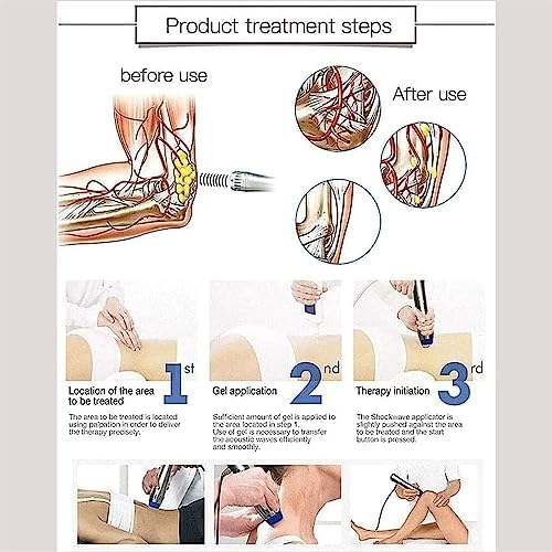 Extracorporeal Shockwave Therapy Machine, ED Shock Wave for Erectile Dysfunction & Treatment and Relieve Pain with 7 Massage Heads