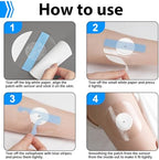 Sensor Covers for Libre 1/2/3, Waterproof-25 Pack Freestyle Libre 1/2/3 Plus Covers- CGM Adhesive Patches, Transparent CGM Overpatch Tape Lasting to 10+Days-without Hole, Long Fixation for Your Sensor