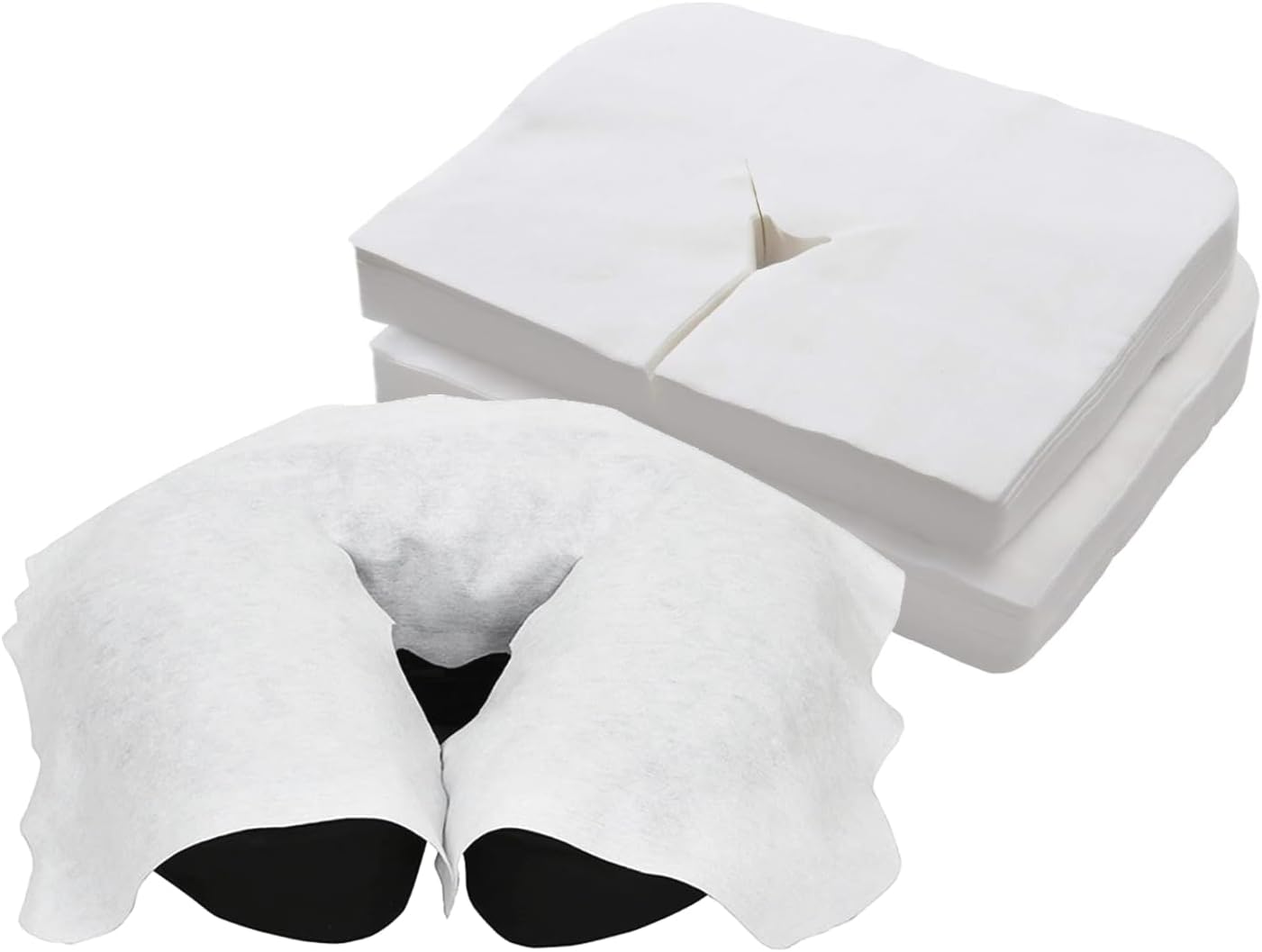 BodyMed Disposable Face Cradle Covers - 1 Pack of 100 Sheets - Medical-Grade, Ultra Soft, Luxurious, Non-Sticking Massage Face Covers/Headrest Covers for Massage Tables & Massage Chairs