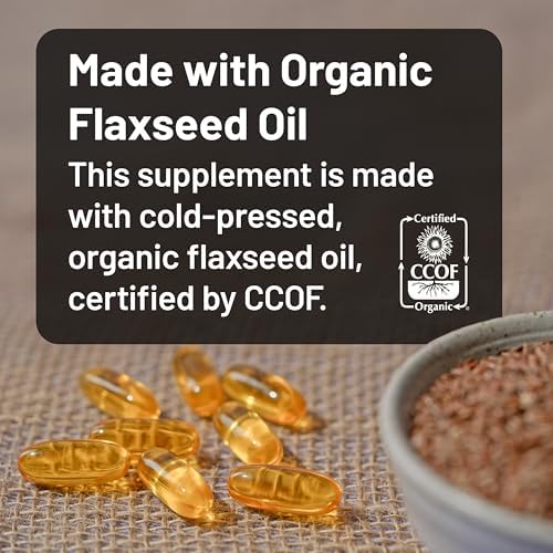 NatureWise Flaxseed Oil 1,242 mg, Fish Free Omega 3 6 9 with 720mg ALA, Dietary Supplement for Heart Health Support - Organic, Cold Pressed, Non-GMO - 240 Softgels[8-Month Supply]