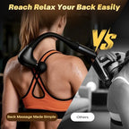 G4D Fascia Gun with Detachable U-Shape Long Handle, 10mm Deep Tissue Percussion, Brushless Motor, Up to 2800 RPM, Type-C Fast Charging, Includes 4 Massage Heads for Back Neck Shoulder Relief