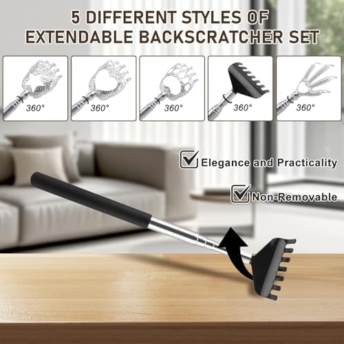SIKEMAY 5 Pack Back Scratcher, Fathers Day Dad Gifts, Stocking Stuffers for Men Women Adults Teens Boys, Adults Prizes, Easter Basket Stuffers, Funny Gag Small Gifts for Christmas Valentines Birthdays