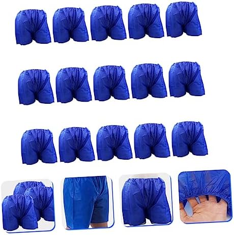 15pcs Blue Disposable Sauna Underwear for Men Non-Woven Sauna Briefs for Spa and Massage Activities Gentle and Breathable for Fitness and Travel
