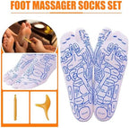 Reflexology Socks with Tools Reflexology Socks Acupressure Socks Massage Socks Foot Massage Socks Relieves Fatigue, Stress and Improves Blood Circulation (Large)