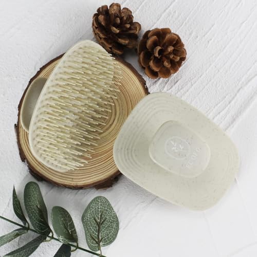 ecoed Scalp Massager Shampoo Brush,Scalp Scrubber for Dandruff Removal, Scalp Care Hair Brush Wet & Dry detangler for Men and Women. (Grey, 1pc- Soft for Short & Medium Hair)