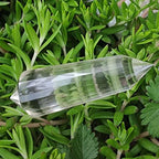 Clear Crystal Wand 24 Sided Vogel Crystal Point 3.15 Inch Double Terminated Crystal Tower Natural Crystal Chakra Quartz Healing Crystal for Chakra Spiritual Meditation Home Decor Gift