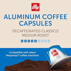illy Espresso Compatible Capsules, Decaf Coffee Pods for Nespresso Original Line Machine, Classico Decaffeinated Medium Roast, 100% Arabica, Premium Italian Coffee, Single Serve, 10 Count, 10 Pack