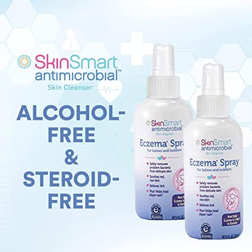 SkinSmart Eczema Spray for Babies and Toddlers, Removes Bacteria so Skin Can Heal, 4 Ounce Spray (Pack of 2) Safe for Delicate and Raw Skin
