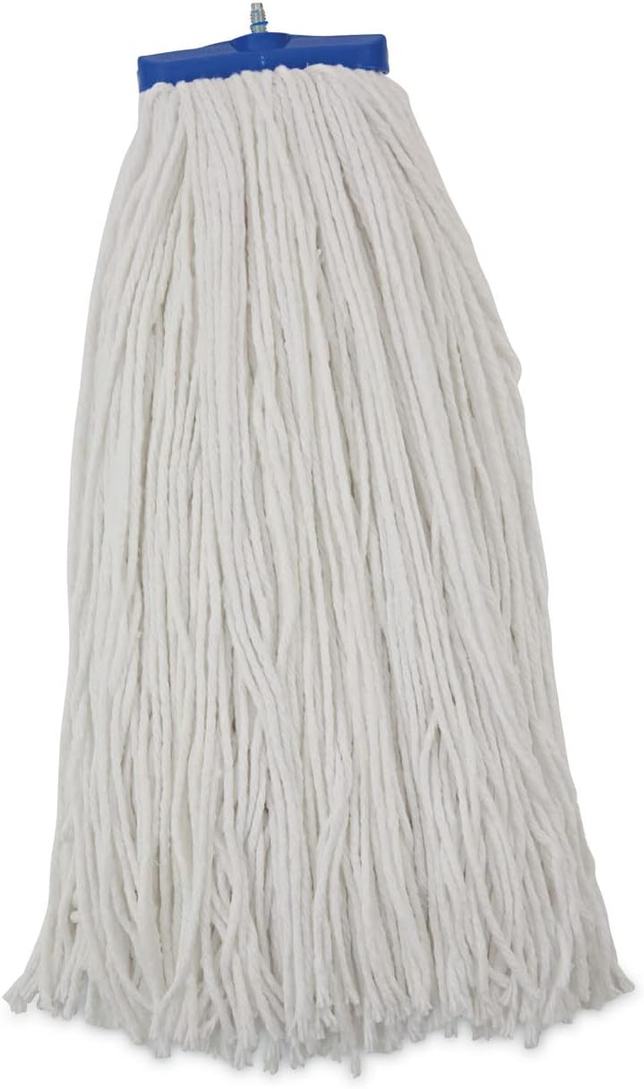 Boardwalk Cut-End Lie-Flat Wet Mop Head, Rayon, 24oz, White, 12/Carton