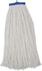 Boardwalk Cut-End Lie-Flat Wet Mop Head, Rayon, 24oz, White, 12/Carton