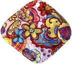 MUMBABY 7pcs Set 1pc Mini Wet Bag +6pcs 8 Inch Pantyliner Charcoal Bamboo Mama Cloth Menstrual Pads/Reusable Sanitary Pads (Colorful Star)