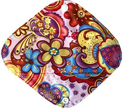 MUMBABY 7pcs Set 1pc Mini Wet Bag +6pcs 8 Inch Pantyliner Charcoal Bamboo Mama Cloth Menstrual Pads/Reusable Sanitary Pads (Colorful Star)