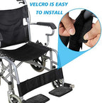 FUSHIDA 2 PCS Wheelchair Calf Strap, Soft Footrest for Disabled Elderly, Transporter Leg Strap Support, Medical Leg Restraint Use Oxford Cloth Material 20.5 x 3.9 Inch F256