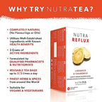NUTRAREFLUX - Acid Reflux Tea | Heartburn Relief Tea - Providing Upset Stomach Relief and GERD relief - Includes Fennel & Licorice - 60 Enveloped Tea Bags - by Nutra Tea - Herbal Tea- (3 Pack)