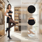 Sheer Tights for Women Shiny Pantyhose Oil Silk High Waist Tights Rip Resistant Tights Stockings