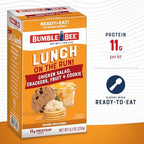 Bumble Bee Lunch On The Run Chicken Salad with Crackers Kit, 8.2 oz (Pack of 4) - Ready to Eat, Includes Crackers, Cookie & Mixed Fruit - Shelf Stable & Convenient Source of Protein, Easy Open Can