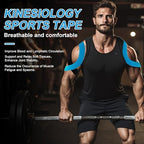 SUPERBE Precut Kinesiology Tape (3 Rolls Pack), Elastic Sports Tape for Pain Relief, Muscle Support, Recovery and Physio Therapy, Breathable, Waterproof (Beige Blue Pink)