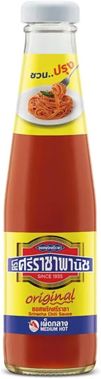 Sriracha Chili Sauce Medium Hot Thai Original Chili Sauce in bottle (250 g.) by Sriraja Panich