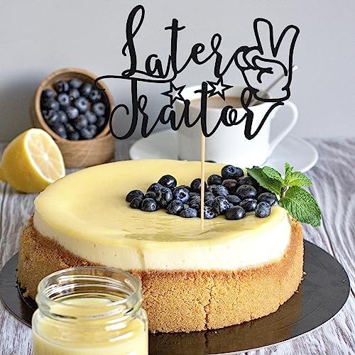 Later Traitor Cake Topper, Relocating/Going Away/Job Change/Retirement/Last Day Office/Farewell Party Decoration - Black Glitter