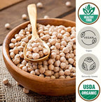 Be Still Farms Organic Chickpeas Garbanzo Beans Dry 4.8 lb - Dried Chick Peas - Great Protein for Tofu, Tahini - Similar to Soy Beans | USDA Certified | Vegan | Non-GMO | Gluten Free