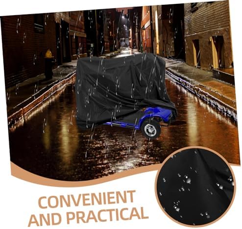 Folding Mobility Scooter Cover Electric Scooter Protective Shelter Oxford Fabric Easy to Install Black