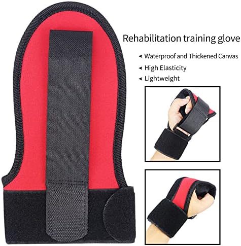 1pc Hand Fist Finger Gloves for Stroke Brace Rehabilitation Training Equipment Finger Auxiliary Gloves Hand Brace for Hemiplegia Elderly Athlete Finger (red)