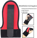 1pc Hand Fist Finger Gloves for Stroke Brace Rehabilitation Training Equipment Finger Auxiliary Gloves Hand Brace for Hemiplegia Elderly Athlete Finger (red)
