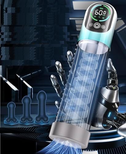 2-in-1 Electric Vacuum Pump for Male Enhancement with 6 Training Modes and 5 Suction Modes QC49080