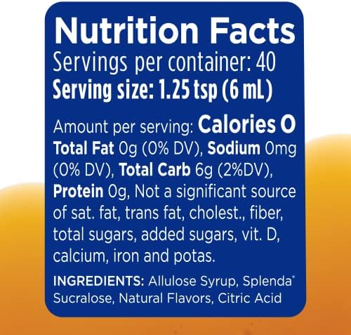 Splenda Multi-Use Allulose Syrup, Zero Calorie, Sugar Free Substitute for Maple Syrup, Honey, Agave and Brown Sugar, 8oz Bottle