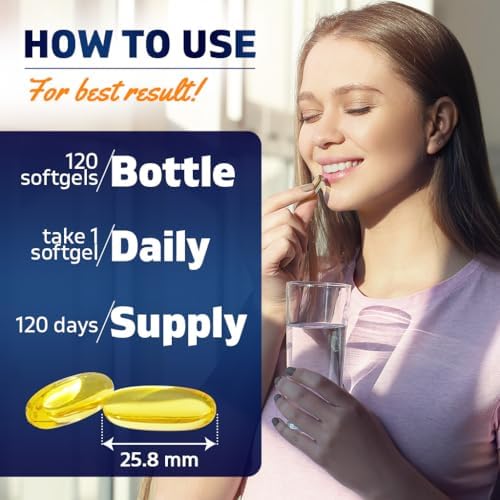 Vitamatic Icelandic Cod Liver Oil Capsules 1250mg 120 Softgels (Lemon Flavor) - Promotes Cardiovascular Health